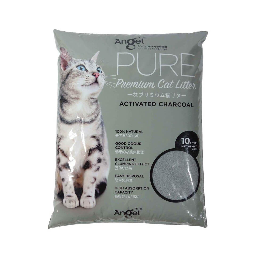 Angel Pure Premium Cat Litter Charcoal 10L